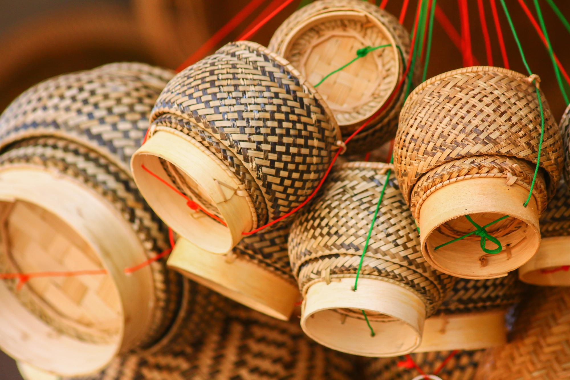 Handwoven bamboo baskets